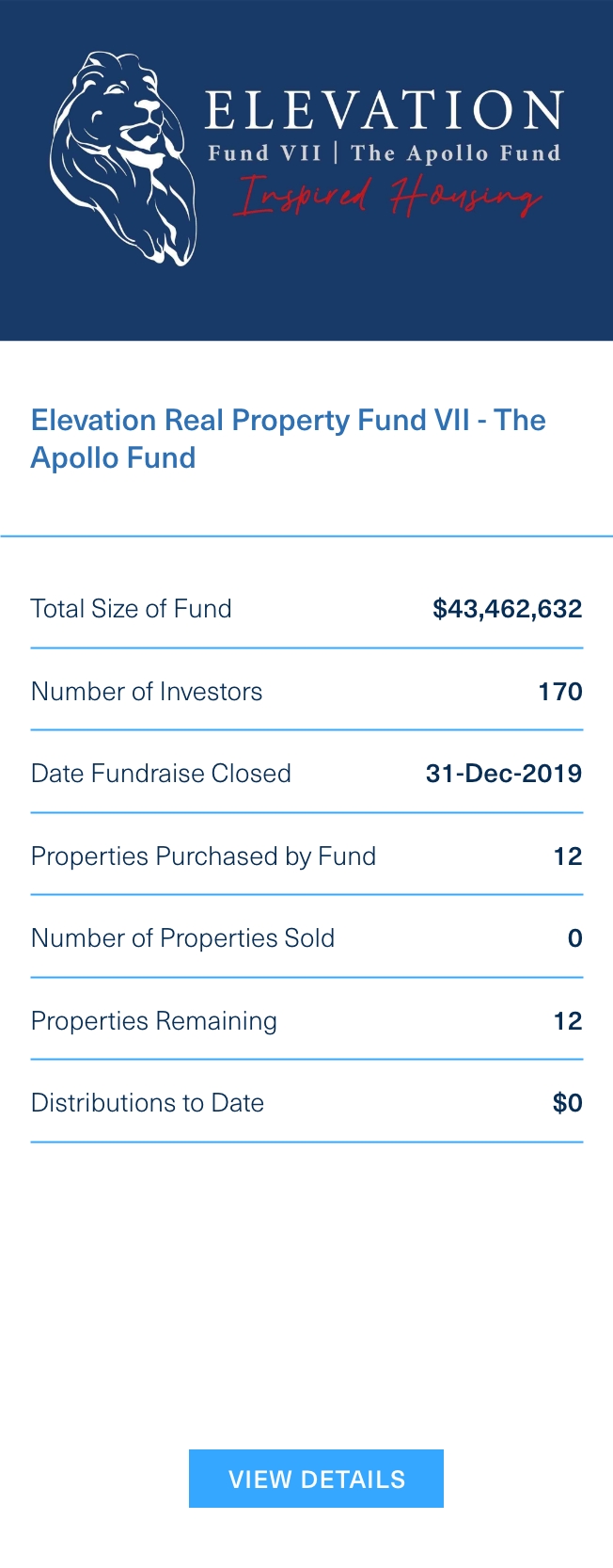 Elevation Fund VII